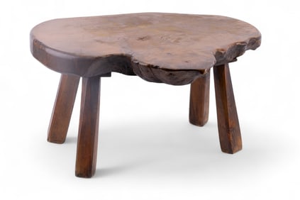 Adirondack Style Live-Edge Wooden Stool