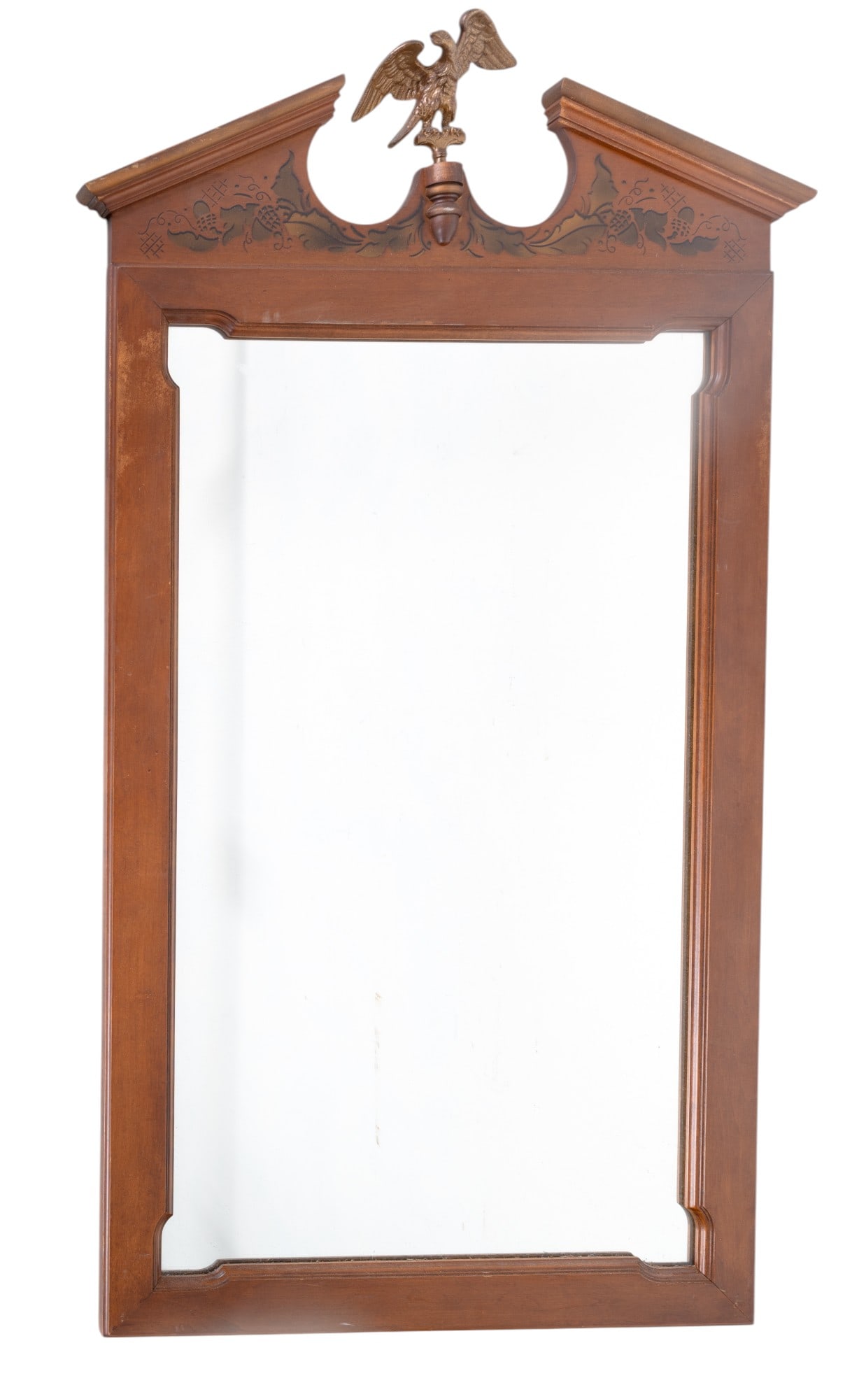 Early Carved Mirror w/ Carved Gilt Eagle Finial (1 of 8)