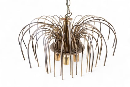 Murano Brass MCM Hanging Ceiling Light