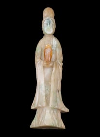 Chinese Jade Carved Guanyin Figurine