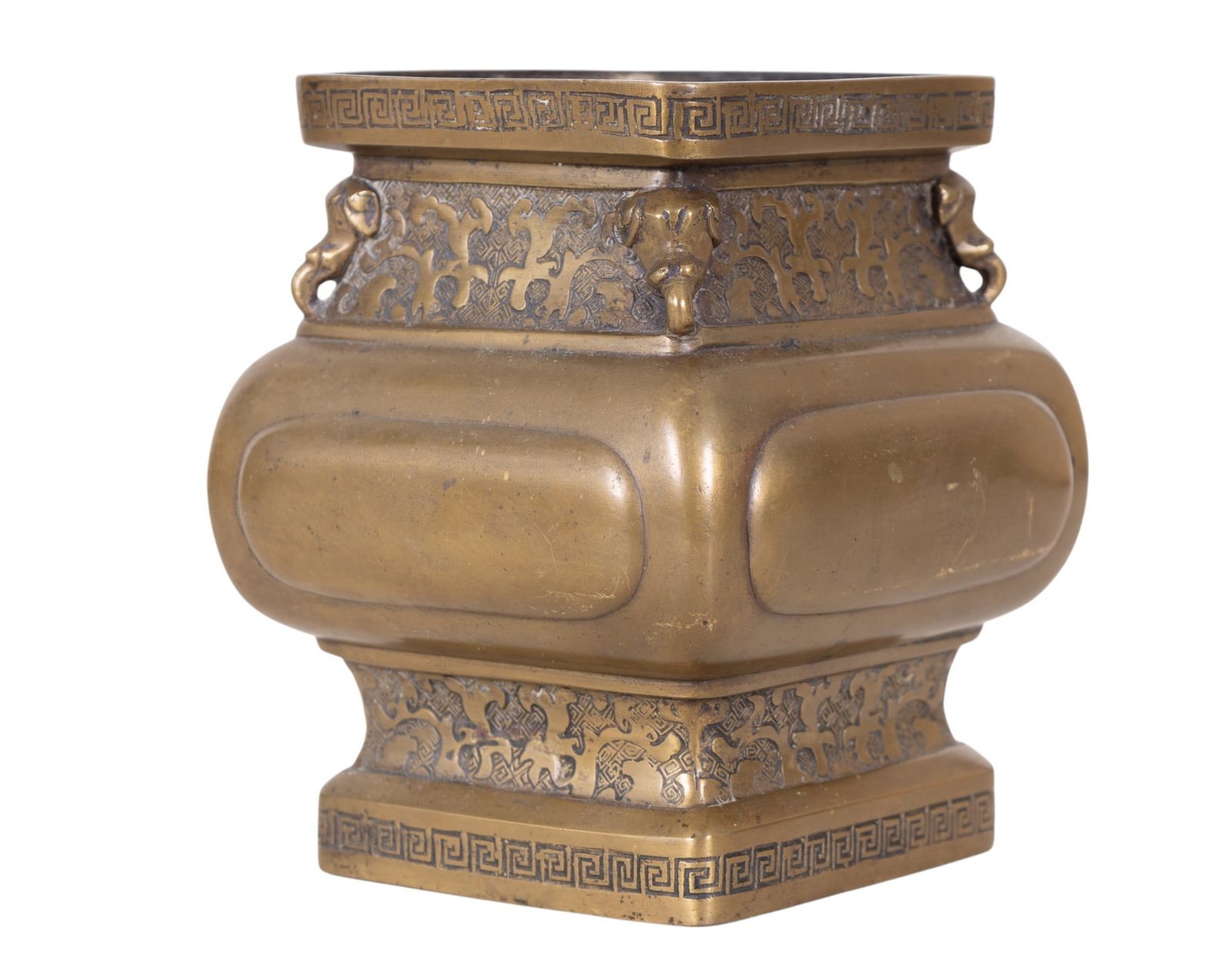 Asian Bronze Incense Burner, Elephants (1 of 7)