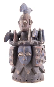 Early Igbo Ikenga African Carved Mask