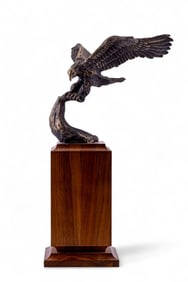 Bronze Eagle Statuette, Signed S.A. Efron