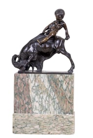 Bronze Satyr Statuette, Signed Rosenberg