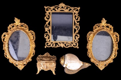 Vintage and Antique Frames, Jewelry Box, & Shell