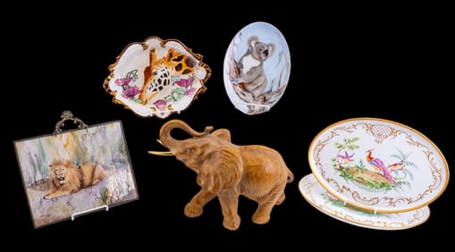 Ceramic Elephant Att. Cacciapuoti, Animal Plates