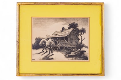 Thomas Hart Benton Pencil Signed Engraving