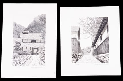 Ryohei Tanaka (1933-2019) Signed Etchings (2 Pc.)
