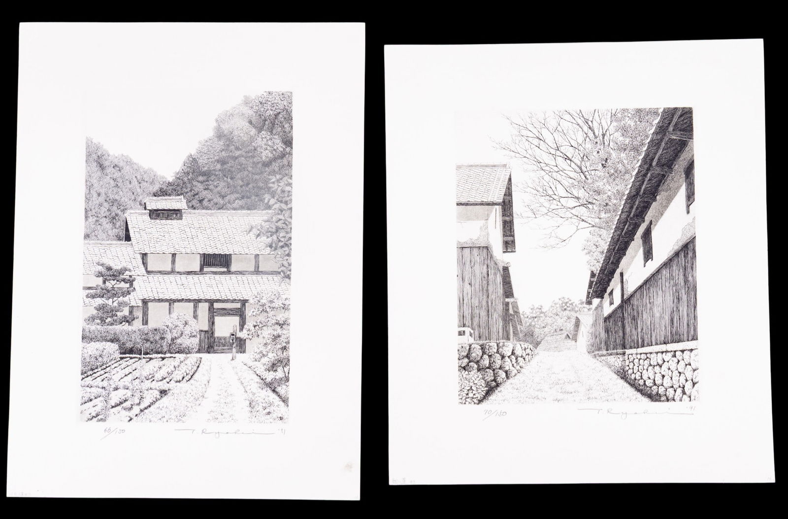 Ryohei Tanaka (1933-2019) Signed Etchings (2 Pc.) (1 of 11)