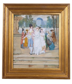 F.H. Kaemmerer 1878 Painting French Wedding Scene