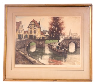 Joseph Francis Gilbert Color Lithograph (Signed)