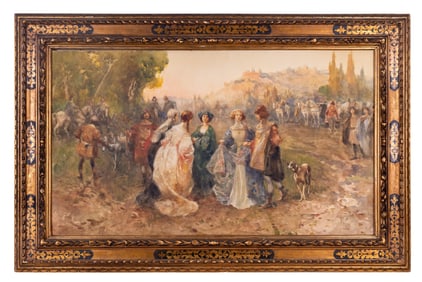 Paolo Sala Renaissance Scene Watercolor (Large)
