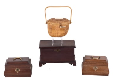 Mini Wood Chest, Jewelry Boxes, Nantucket Basket
