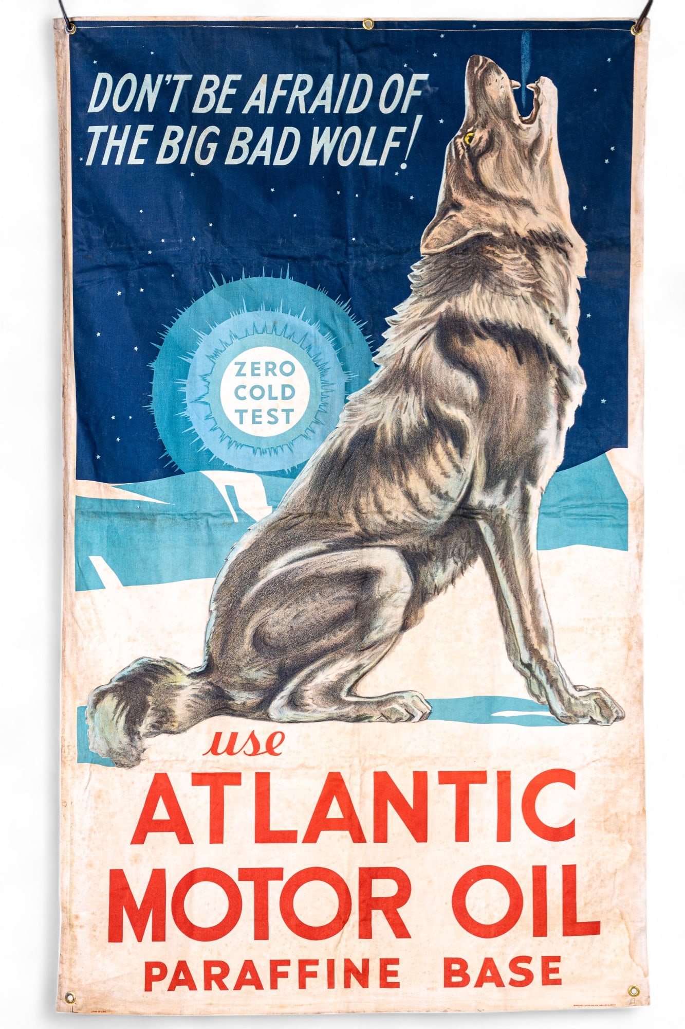Vintage Atlantic Motor Oil Advertising Banner (1 of 14)