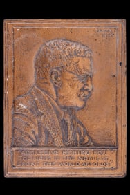 J. E. Fraser Bronze T. Roosevelt Wall Plaque