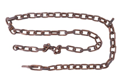 Vintage Hand Carved Wood Chain Links