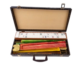 Cardinal Vintage Mahjong Set, Bakelite Racks