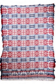 Red Lion, PA Kline-Woven Jacquard Coverlet