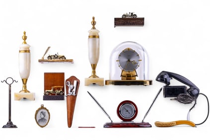 Vintage Pen Holders, Bookends, Desk Items