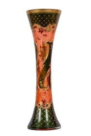 Antique Bohemian Moser Glass Vase