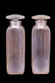 Rene Lalique Triomphe Frosted Perfume Bottles (2)