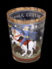 19th C Fritz Heckert Beaker Gustavus Adolphus