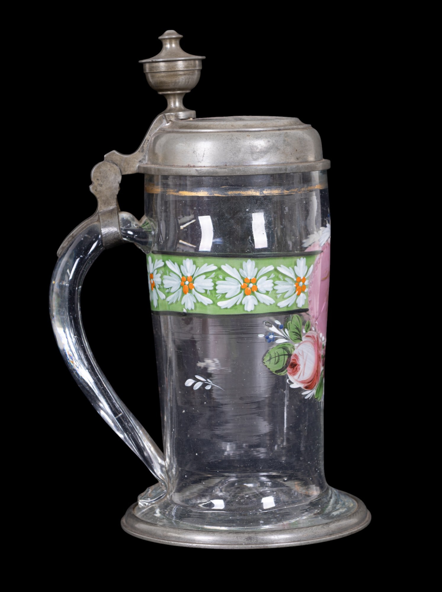 19th C German Blown Glass Beer Stein (1 of 13)