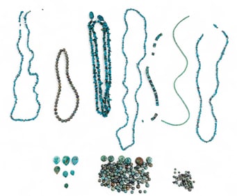 Dyed Howlite and Magnesite Bead Grouping