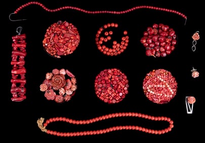 Coral Pieces and Beads for Jewelry Craft