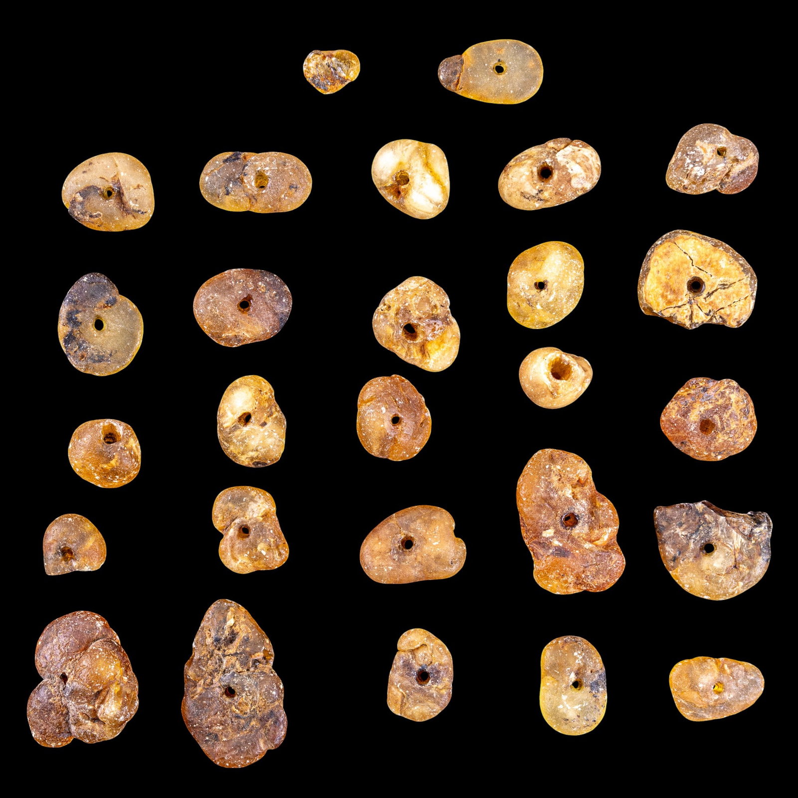 Rough Amber Chunks / Beads Grouping (1 of 3)