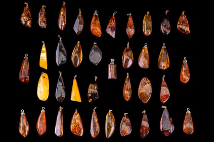 Polished Amber Pendant Collection