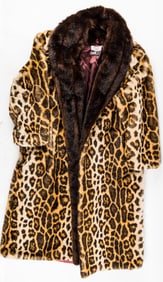 I. Magnin Designer Faux Fur Coat