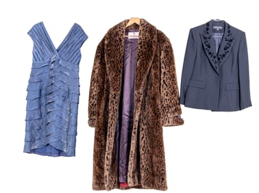 Vintage Long Faux Fur + Designer Clothing
