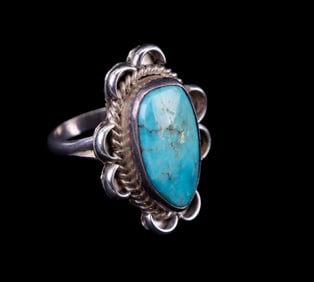 Native American Silver Turquoise Ring