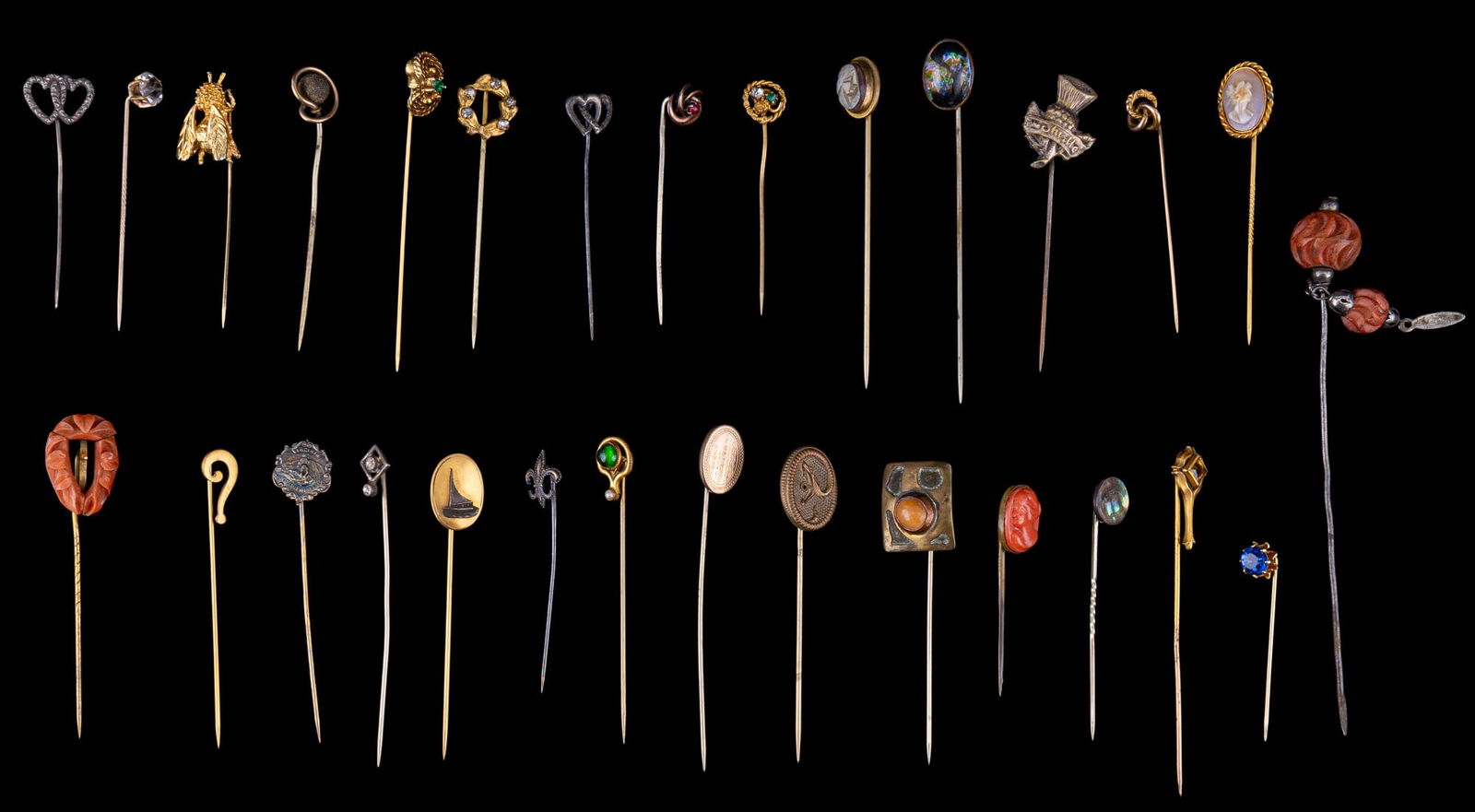 Vintage, GF, Sterling Stick Pins (1 of 10)