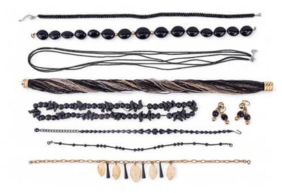 Vintage Black Beaded Jewelry