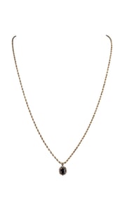 Indaerre 14K Gold Chain, Sapphire Diamond Pendant