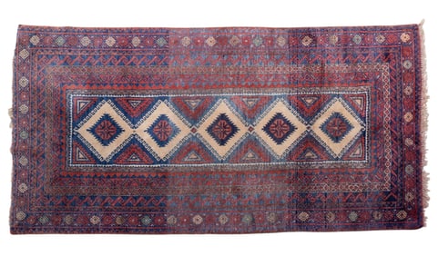 Hand Made Turkish Geometric Rug ~3'x5'
