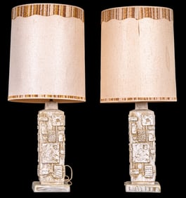 Mid Century Brutalist C.N. Burman Lamps (2)