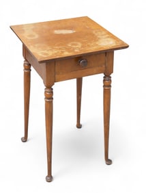Antique-Style One Drawer Stand, Maple-Color