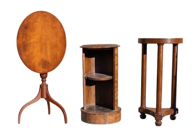 Regency Style Plant Stand, Marble Top & Tilt Top