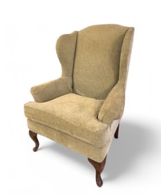 Queen Anne Style Wingback Chair (KI#34)