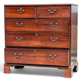19th C English Dark Wood Dresser w/ Dovetails