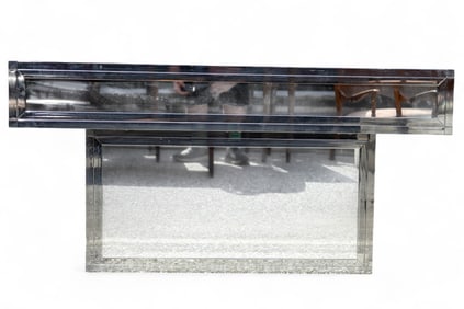 Mirror and Chrome Console Table