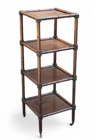 Mid Century Rolling Shelf Stand
