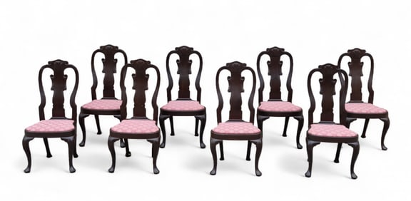 8 Frank Auspitz Queen Anne Style Dining Chairs