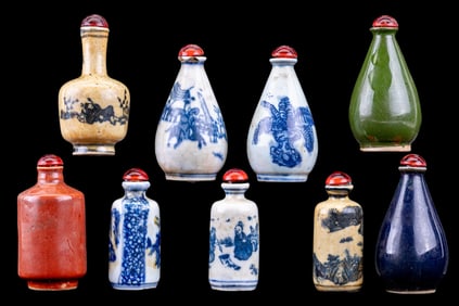 Vintage Porcelain Snuff Bottles (9)
