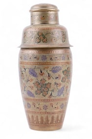 Brass Cloisonne Cocktail Shaker