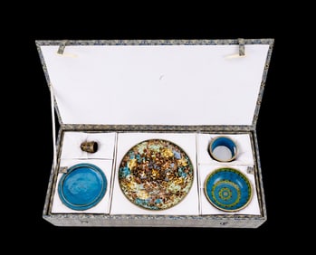 Miniature Cloisonne Tea Set