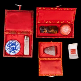 Shoushan, Soapstone Carved Custom Seals (3)